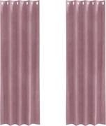 vidaXL Perdele opace 2 pcs Roz închis 140 x 225 cm Catifea
