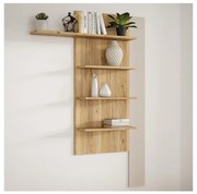 Poliță de perete INAR, stejar/bej