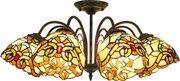 Brilagi - Lustru aplicat MIRABELLA în stil Tiffany, 5xE27/60W/230V, Ø 60 cm