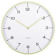 Karlsson 6011GR design ceas de perete galben, diametru 40 cm