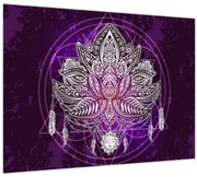 Tablou pe sticlă - Lotus (70x50 cm)