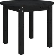 vidaXL Măsuță de cafea, negru, Ø 55x45 cm, lemn masiv de pin