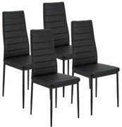 Set de 4 scaune de sufragerie Loja - negru