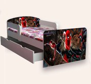 Pat Pentru Baieti Spiderman Cu Manere Varianta 2 Mare 2-12 Ani Cu Sertar Cu Saltea Inclusa 160x80 Cmg46968553406804