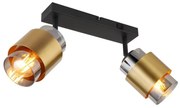 Aplica 2L design modern Milley negru, alama
