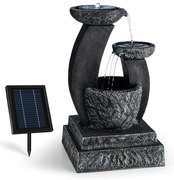Blumfeldt Fantaghiro, fântână de grădină ornamentală, 3W LED-uri solare, aspect de piatră, polyresin