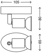 Spot LED de perete Briloner 2767-016 1xGU10/3W/230V alb