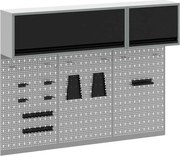 vidaXL Set dulap de unelte 5 pcs Negru Oțel vopsit electrostatic