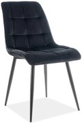 MAZZONI EXPORT POSH Negru (țesătură Bluvel 19) - TAPIȚERIE MODERNĂ PENTRU LIVING/SUFRAGERIE CATIFEA