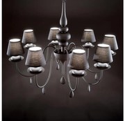 Lustră pe lanț Ideal Lux BLANCHE 8xE14/4W/230V d. 92 cm negru