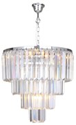 Lustră de cristal pe cablu AMEDEO 5xE14/40W/230V Zuma Line 17106/4+1-CHR