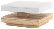 Masă de cafea TIMO, alb/stejar Sonoma