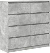 vidaXL Bufetă Gri Beton 100x35x99 cm Lemn prelucrat