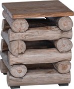 vidaXL Taburet natural 30 x 30 x 38 cm Lemn solid de tec