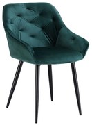 Scaun de sufragerie Krysta (verde închis + negru). 1039667