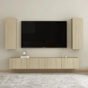 vidaXL Set de dulapuri TV, 4 piese, stejar sonoma, lemn prelucrat