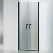 Westy 100  Negru ușă de duș batantă cu două canaturi, 195cm, 6mm