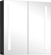 vidaXL Dulap de baie cu oglindă și LED, 62x14x60 cm