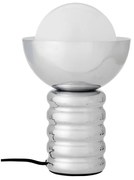 Veioză argintie cu abajur din sticlă (înălțime 32 cm) Spike – Bloomingville