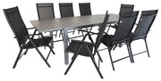 Set de grădină Rosalio - 8 locuri, negru