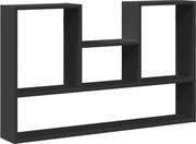 vidaXL Raft de perete, negru, 99x15x60 cm, lemn prelucrat