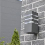 Aplica de exterior LED RGBW TEKSAS, reglabilă, 1xE27/9W/230V IP44, antracit