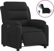 vidaXL Fotoliu rabatabil electric, negru, material textil