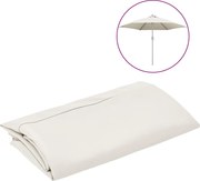 vidaXL Pânză de schimb umbrelă de soare de exterior alb nisipiu 300 cm