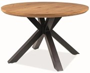 Masa de bucaterie Ritmo, diametru 120 cm, stejar / negru