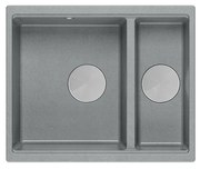 Chiuveta compozit incastrata Quadron Logan 150 gri - inox 56x46 cm