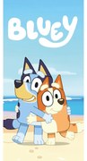 Prosop pentru copii albastru-bej din bumbac 70x140 cm Bluey "Beach" – Jerry Fabrics
