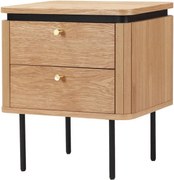 Noptiera cu furnir de stejar ATELIER 55cm