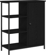 vidaXL Bufet Stejar Negru 70 x 30 x 80 cm