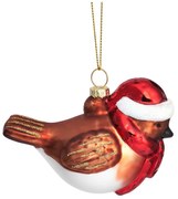 Ornament de Crăciun lucrat manual din sticlă 5 cm Robin – Sass &amp; Belle