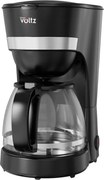 Cafetiera electrica Oliver Voltz OV51170WN, 600 W, 1,25 l, Sistem anti-picurare, Cana din sticla, Negru