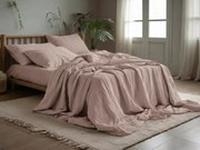 Lenjerie de pat muselina MOELLIN roz antic Dimensiunile lenjeriei: 70 x 90 cm | 140 x 200 cm