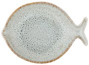 Farfurie albastră/bej pentru servire din gresie Fleur – Bloomingville