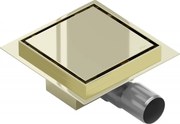 Mexen Flat-Q M13 scurgere de podea pătrată 15 x 15 cm, auriu - 1510015