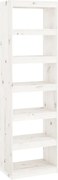 vidaXL Bibliotecă/Separator cameră alb 60x30x199,5 cm lemn masiv pin