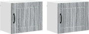 vidaXL Dulap de bucătărie 2 pcs Gri Sonoma 50 x 31 x 40 cm