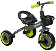 AIYAPLAY Tricicletă pentru Copii cu Scaun Reglabil, Bicicletă pentru Copii cu Coș și Clopoțel, 70.5x53x58 cm, Negru | Aosom Romania