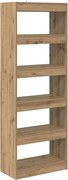 vidaXL Dulap pentru cărți stejar artizanal 60 x 30 x 166 cm