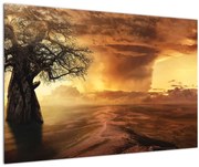 Tablou cu norii portocalii (90x60 cm)