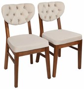 Set de scaune de sufragerie Elma Beige, 2 bucăți