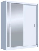 Dulap cu oglindă SABRINA 180x215 cm alb