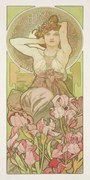 Reproducere Amethyst from The Precious Stones Series, Alfons Mucha