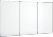 vidaXL Tablă magnetică pliabilă, alb, 150x80x1,7 cm, aluminiu
