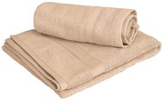 1x prosop de baie CLARYSSE ELEGANCE 70x140 cm + 1x prosop CLARYSSE 60x110 cm 100% bumbac, culoare nisipiu