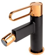 Baterie bideu FDesign Zaffiro monocomanda negru - rose gold