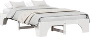 vidaXL Cadru de pat Alb 120 x 200 cm Lemn de pin masiv